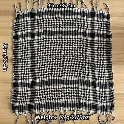 Lightweight Tactical Plaid Scarf for Outdoor and Daily Wear