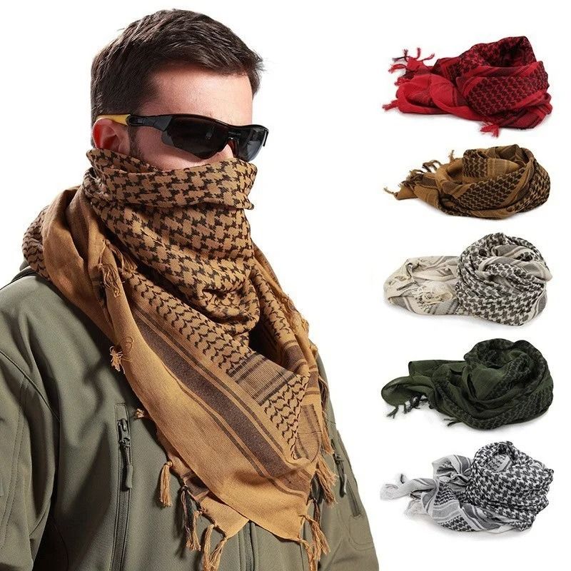 Lightweight Tactical Plaid Scarf for Outdoor and Daily Wear