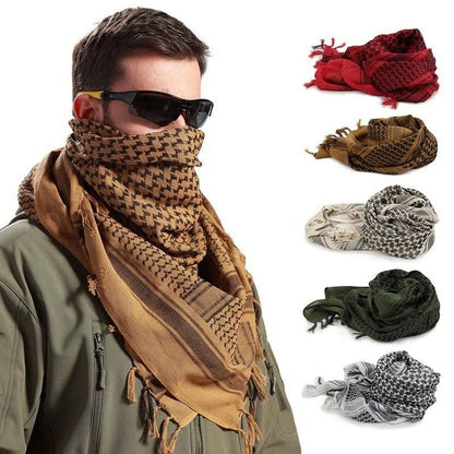 Lightweight Tactical Plaid Scarf for Outdoor and Daily Wear