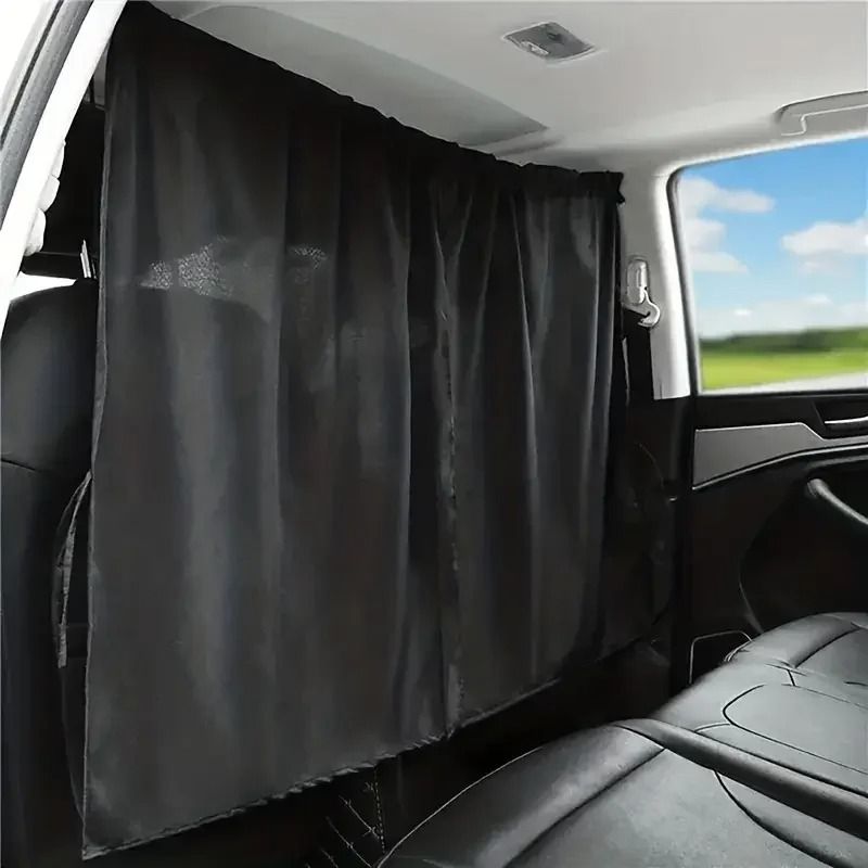 Car Privacy Curtains Set Sun Shade Divider for Front and Rear Seats