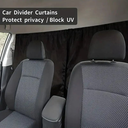 Car Privacy Curtains Set Sun Shade Divider for Front and Rear Seats