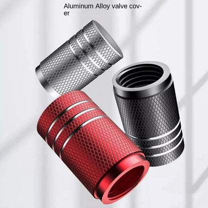 Aluminum Tire Valve Caps Set Knurled Air Stem Covers for Cars and Trucks