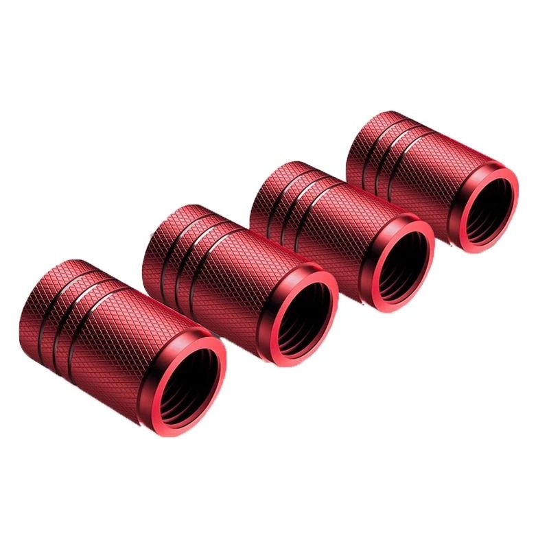 Aluminum Tire Valve Caps Set Knurled Air Stem Covers for Cars and Trucks