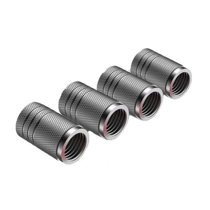 Aluminum Tire Valve Caps Set Knurled Air Stem Covers for Cars and Trucks
