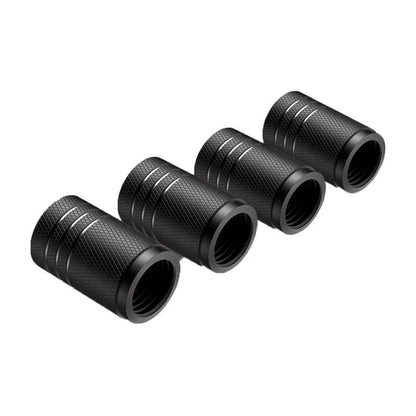 Aluminum Tire Valve Caps Set Knurled Air Stem Covers for Cars and Trucks