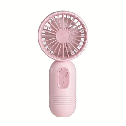Mini Handheld USB Rechargeable Fan with 3-Speed Strong Wind for Travel, Desk & Outdoor Use