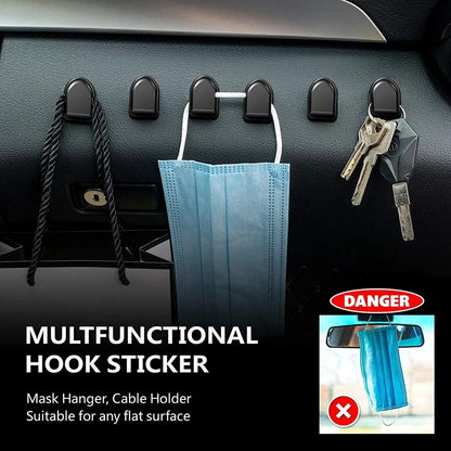 Mini Car Storage Hooks Self Adhesive Interior Cable and Key Holders