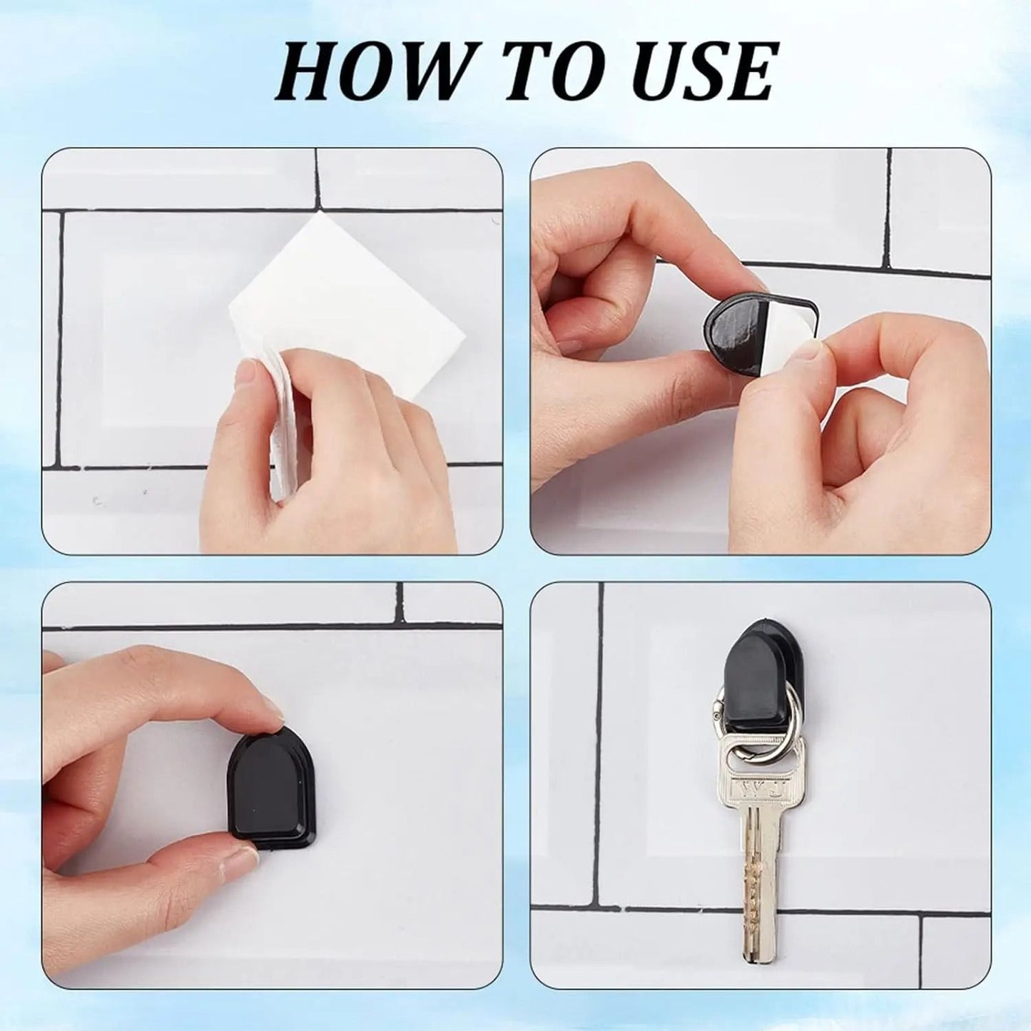 Mini Car Storage Hooks Self Adhesive Interior Cable and Key Holders
