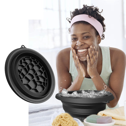 Silicone Foldable Face Ice Bath Bowl – Reusable Cold Plunge Facial Ice Tool for Skin Tightening & Glow