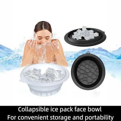 Silicone Foldable Face Ice Bath Bowl – Reusable Cold Plunge Facial Ice Tool for Skin Tightening & Glow