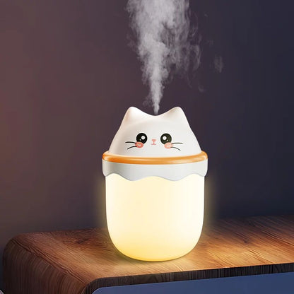 Cute Pet Mini Humidifier with Night Light for Desktop and Travel
