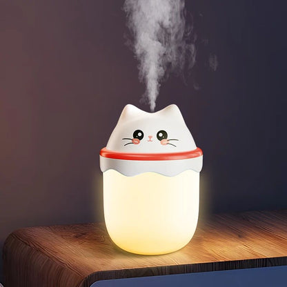 Cute Pet Mini Humidifier with Night Light for Desktop and Travel