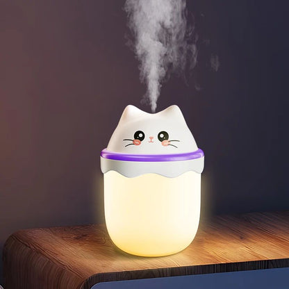 Cute Pet Mini Humidifier with Night Light for Desktop and Travel