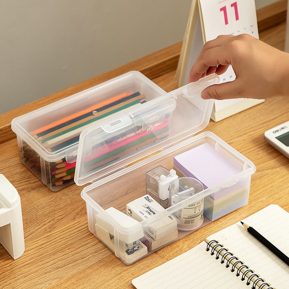 Desktop Organizer for Office Stationary Supplies, Portable Pencil Case, Storage Box, Mark Pen Box, Stationery Case