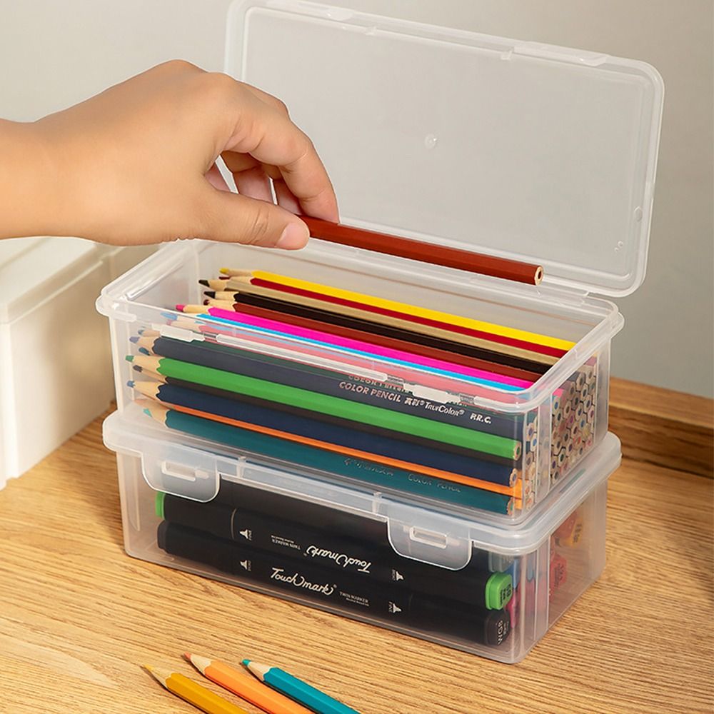 Desktop Organizer for Office Stationary Supplies, Portable Pencil Case, Storage Box, Mark Pen Box, Stationery Case