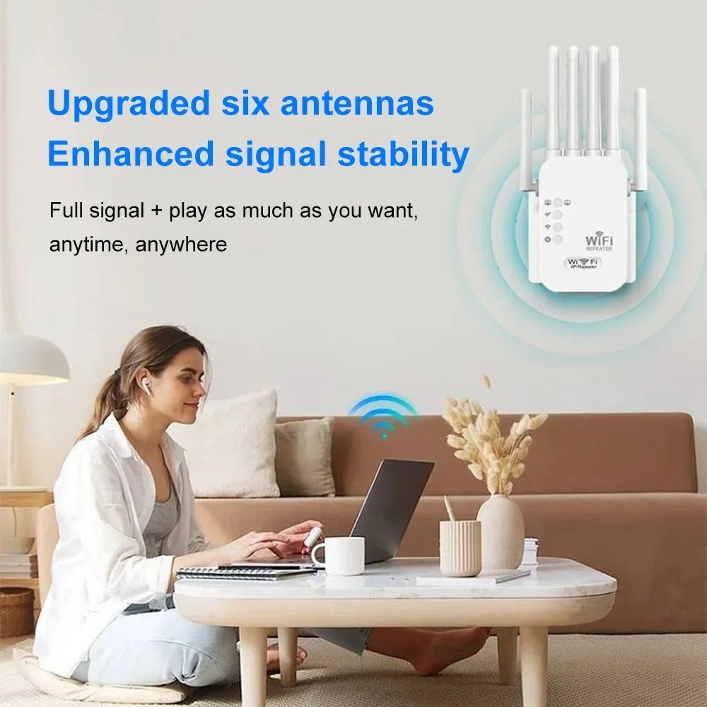 WiFi Signal Booster, Wireless WiFi Repeater, Dual Band 5G Extender