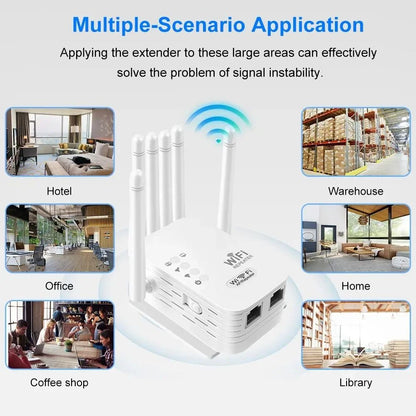 WiFi Signal Booster, Wireless WiFi Repeater, Dual Band 5G Extender