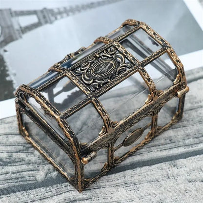 Plastic Transparent Pirate Treasure Box, Crystal Gem Jewelry Box, Storage Organizer Chest, Treasure for Jewelry, Trinket