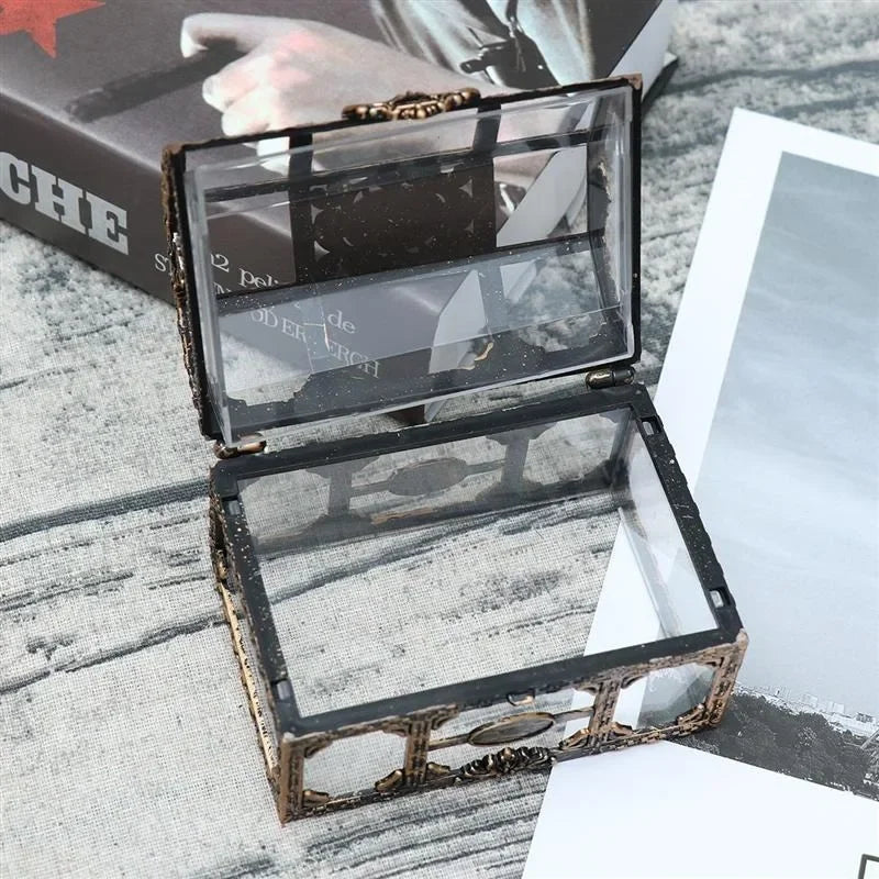 Plastic Transparent Pirate Treasure Box, Crystal Gem Jewelry Box, Storage Organizer Chest, Treasure for Jewelry, Trinket