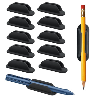 Pen Rack Anti-Fall Self-Adhesive Pencil Holder, Creative Storage Clip for Ballpoint, Gel Pens, Markers for Office Desk
