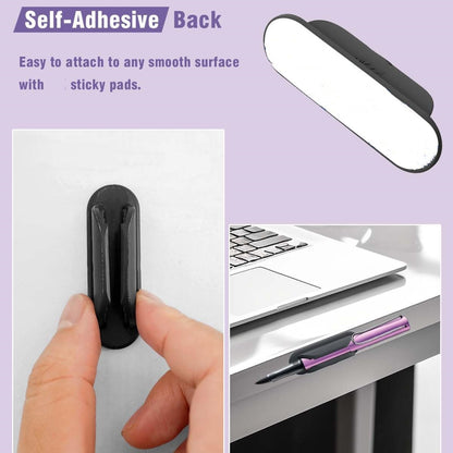 Pen Rack Anti-Fall Self-Adhesive Pencil Holder, Creative Storage Clip for Ballpoint, Gel Pens, Markers for Office Desk