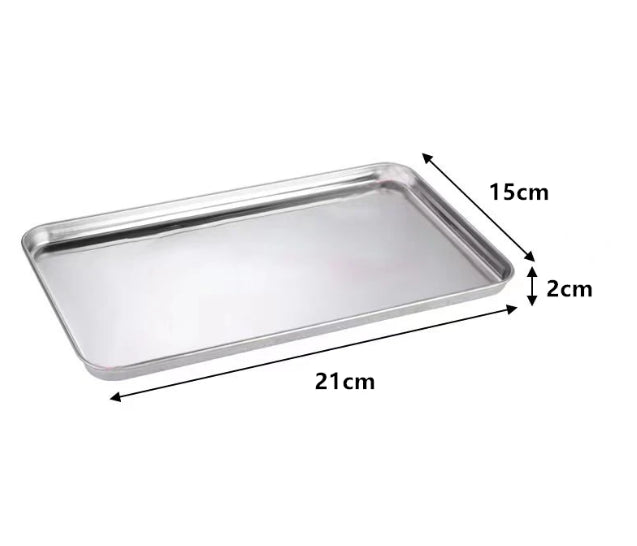 Rectangle Stainless Steel Tray, Buffet Presentation Tray, Metal Food Serving Plate, Rice Noodle Pan, Home Dishes Storage