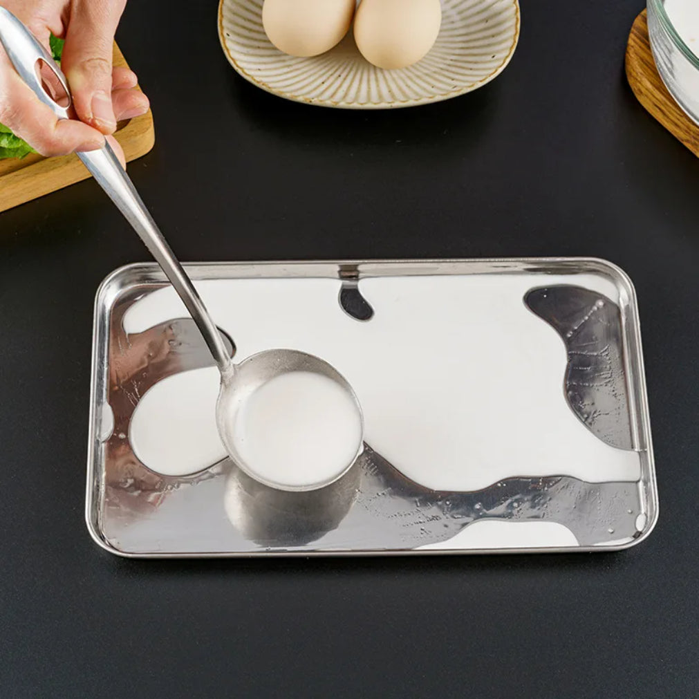 Rectangle Stainless Steel Tray, Buffet Presentation Tray, Metal Food Serving Plate, Rice Noodle Pan, Home Dishes Storage