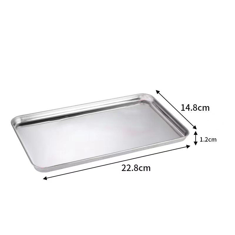 Rectangle Stainless Steel Tray, Buffet Presentation Tray, Metal Food Serving Plate, Rice Noodle Pan, Home Dishes Storage