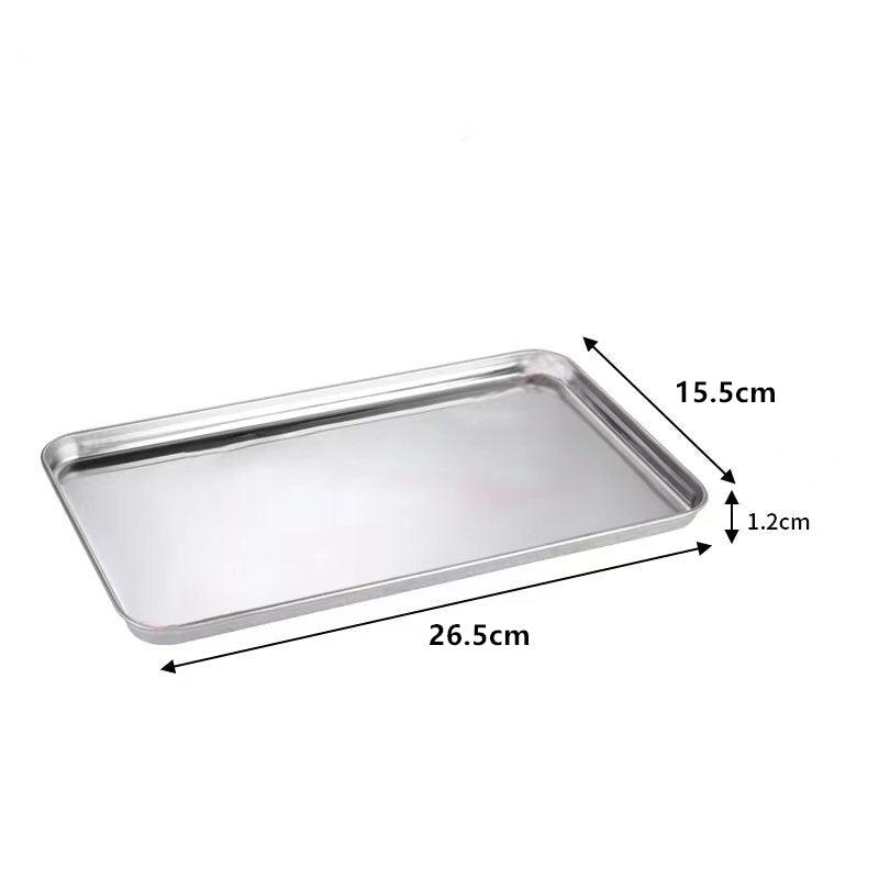 Rectangle Stainless Steel Tray, Buffet Presentation Tray, Metal Food Serving Plate, Rice Noodle Pan, Home Dishes Storage