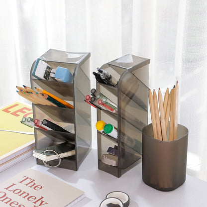 Desktop Organizer Stand, Large Capacity Storage Box, Pen Holder for Office and School Use