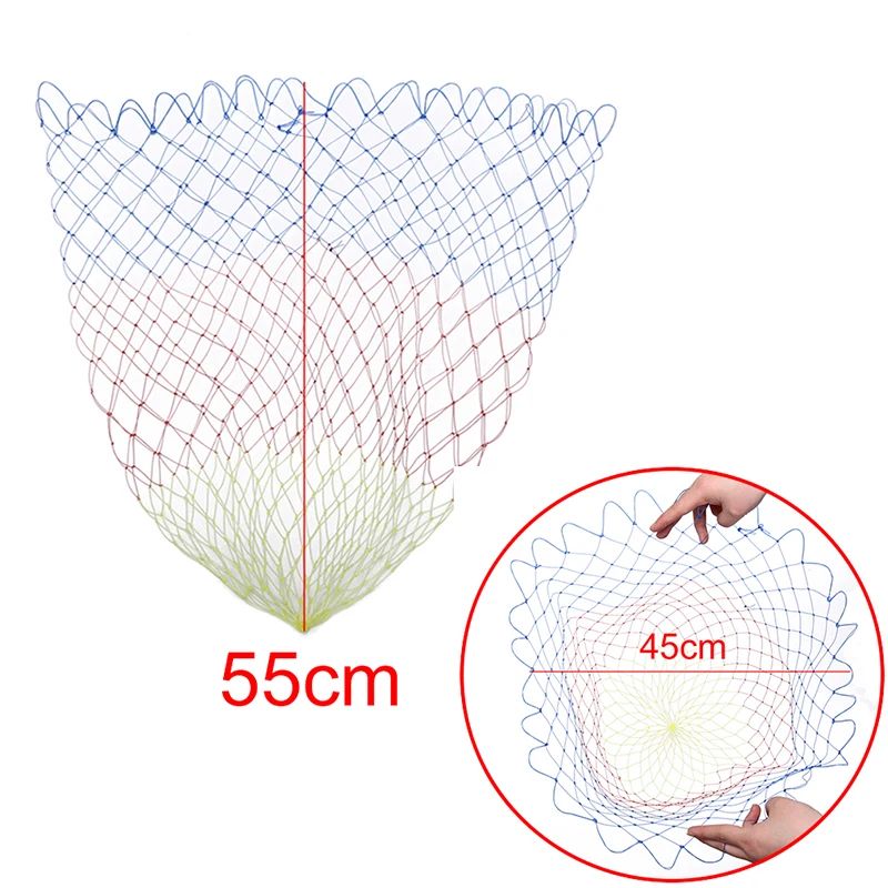 Collapsible Nylon Fishing Net – Lightweight Folding Dip Net with Rhombus Mesh
