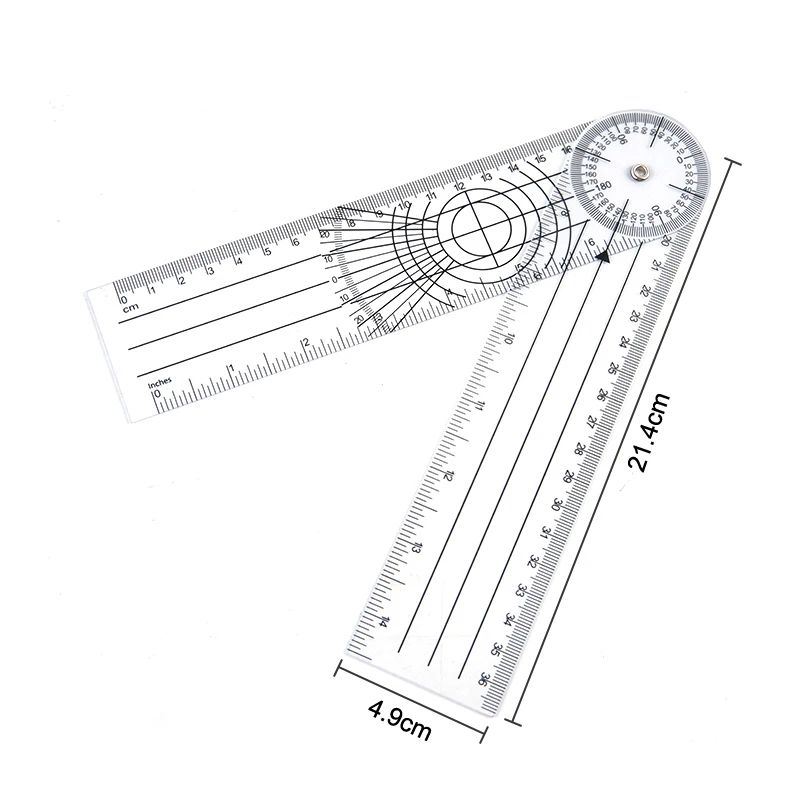 360° Medical Goniometer Angle Ruler for Spine, Joint & Posture Measurement