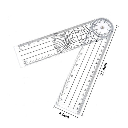 360° Medical Goniometer Angle Ruler for Spine, Joint & Posture Measurement