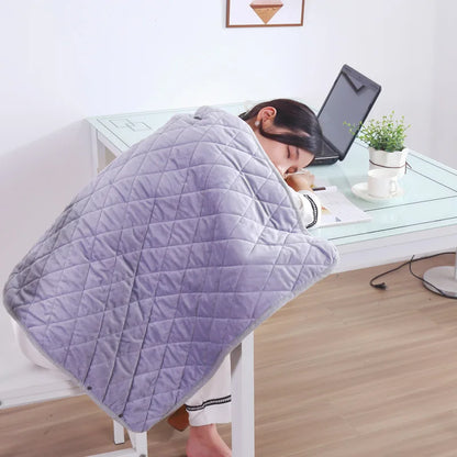 Winter Warm Portable Electric Heating Blanket, USB Heating Shawl Blanket, Powered Warmer Bed for Home Office