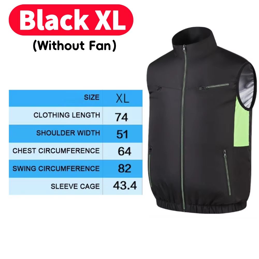 Wearable Cooling Vest with Dual Ice Fans for Outdoor Work and Extreme Heat