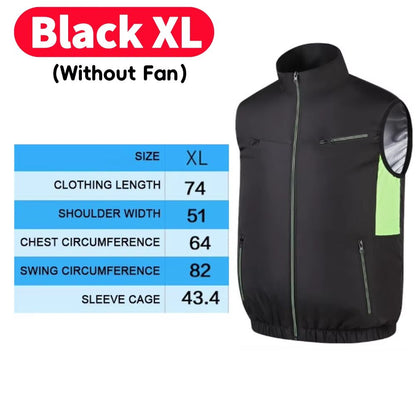 Wearable Cooling Vest with Dual Ice Fans for Outdoor Work and Extreme Heat