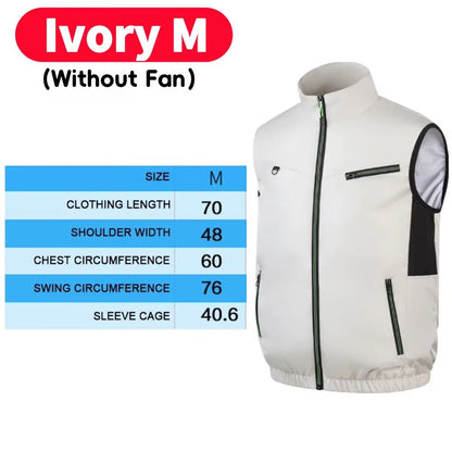 Wearable Cooling Vest with Dual Ice Fans for Outdoor Work and Extreme Heat
