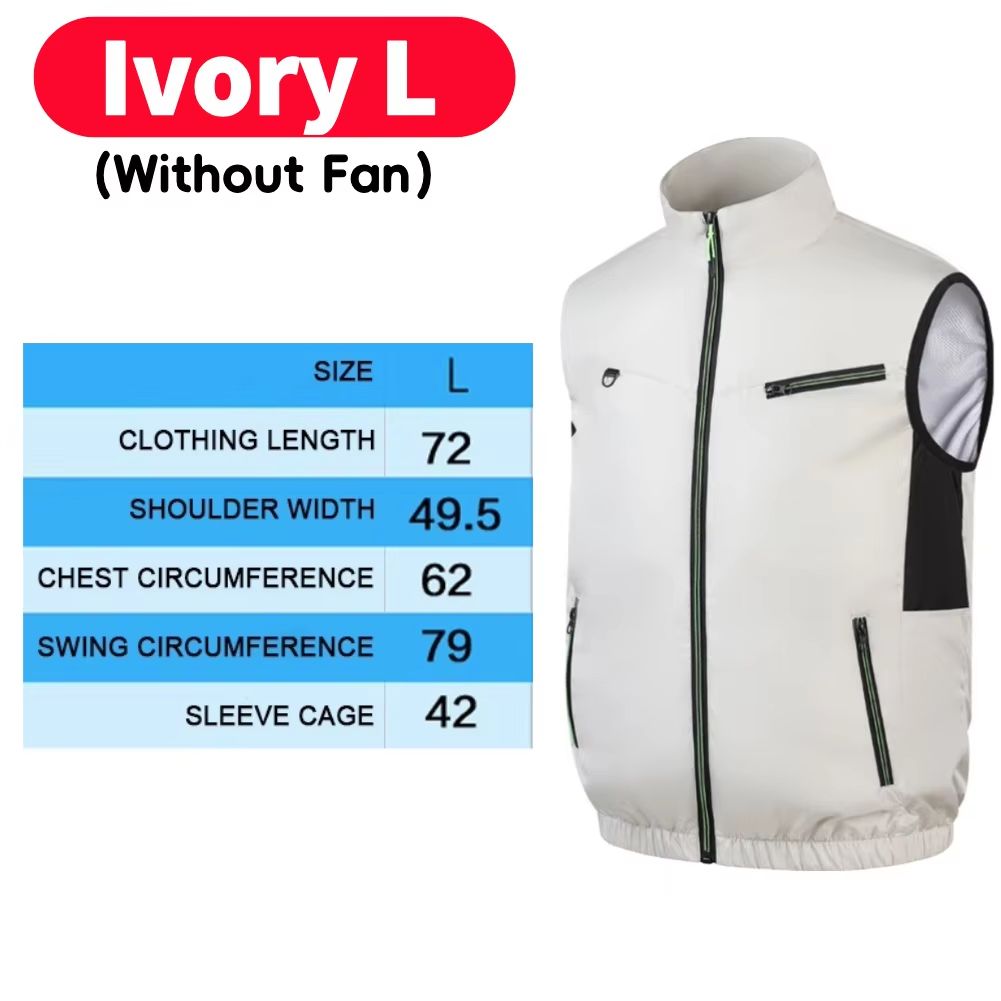 Wearable Cooling Vest with Dual Ice Fans for Outdoor Work and Extreme Heat