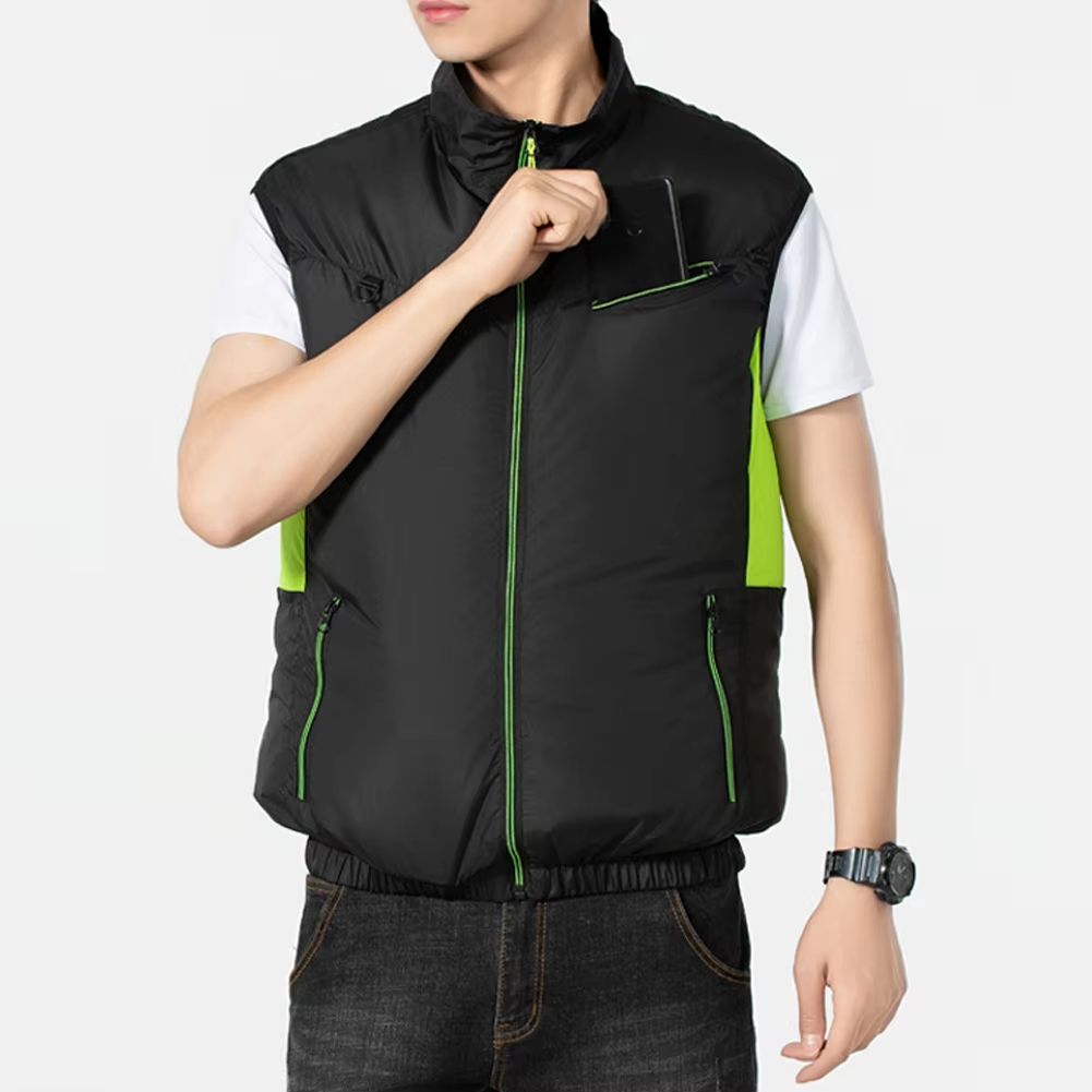 Wearable Cooling Vest with Dual Ice Fans for Outdoor Work and Extreme Heat