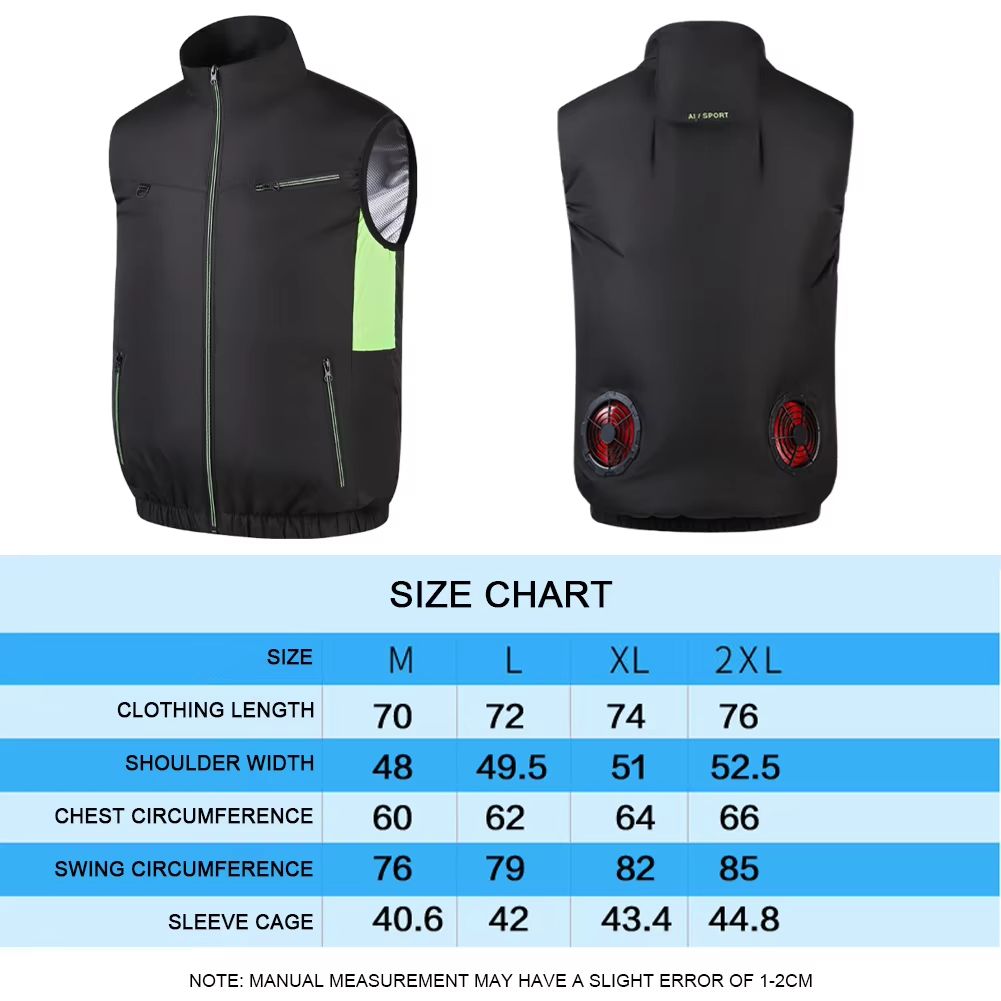 Wearable Cooling Vest with Dual Ice Fans for Outdoor Work and Extreme Heat