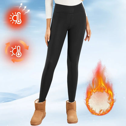 Fleece Lined High Waist Flared Winter Leggings