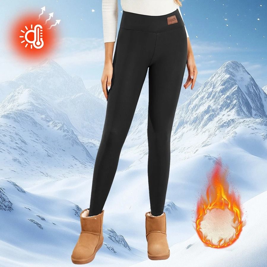 Fleece Lined High Waist Flared Winter Leggings