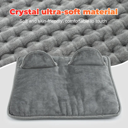 Electric Heating Blanket Foot Warming Mat, Soft Plush Thermal Washable Feet Warmer for Home Office Bedroom