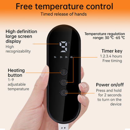 Electric Heated Foot Warmers Soft Feet Heating Pad, 9 Gear Adjustable Temperature Electric Shoe Heating Pad