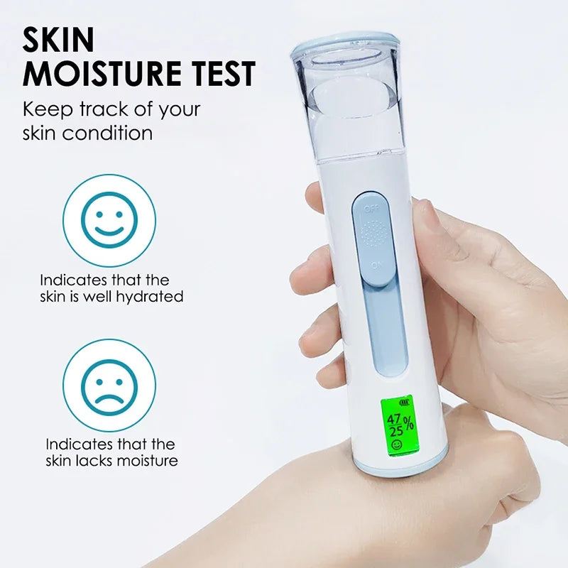 Nano Facial Steamer Mist Spray, Eyelash Extensions Cleaning, Pore Water SPA, Hydrating Face Sprayer USB Care Nebulizer