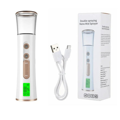 Nano Facial Steamer Mist Spray, Eyelash Extensions Cleaning, Pore Water SPA, Hydrating Face Sprayer USB Care Nebulizer