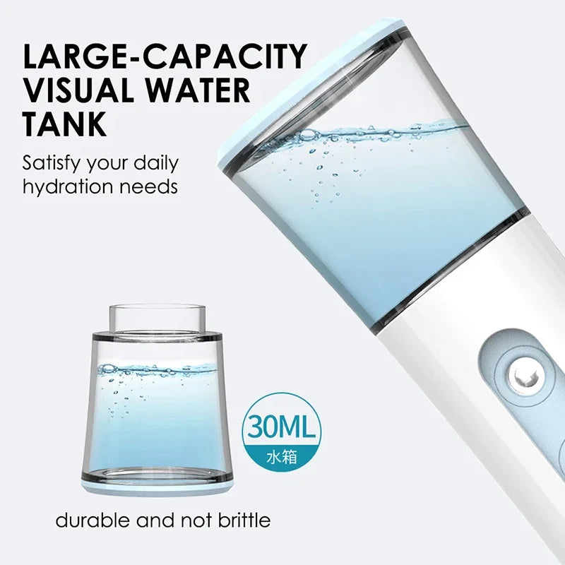 Nano Facial Steamer Mist Spray, Eyelash Extensions Cleaning, Pore Water SPA, Hydrating Face Sprayer USB Care Nebulizer