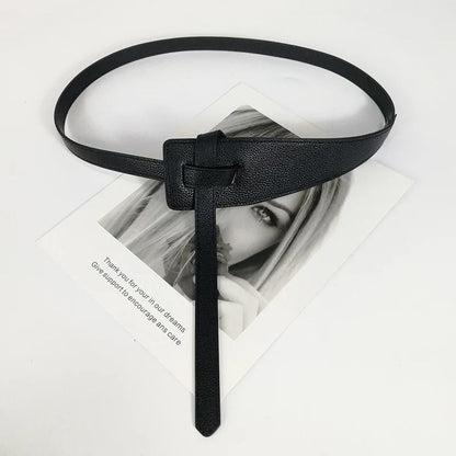 Soft Knot Style PU Leather Waist Belt for Women