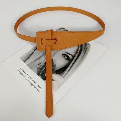 Soft Knot Style PU Leather Waist Belt for Women