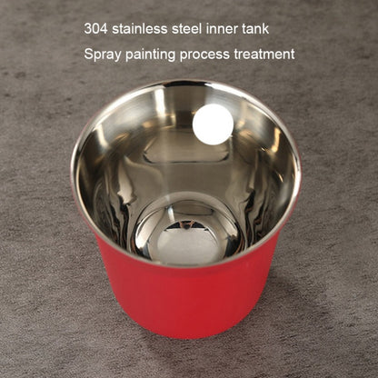 Solid Color Water Cup, Summer New Simple Flat Bottom Cup, Stainless Steel Double-layer Tank, Capsule Coffee Cup
